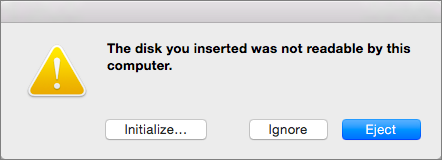 de schijf die je hebt geplaatst was niet leesbaar voor deze computer