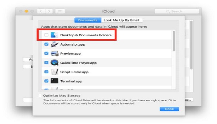 bestanden zichtbaar maken in icloud stap 2