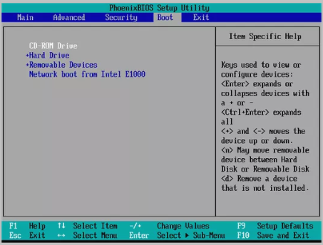 opstartvolgorde bios instellen