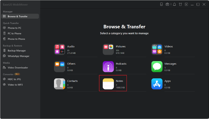 sluit het apparaat aan en start EaseUS MobiMover