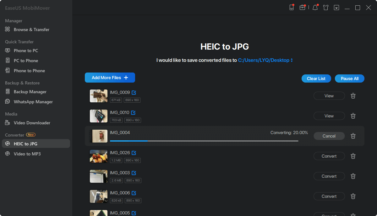 Klik om HEIC-foto's naar JPG te converteren