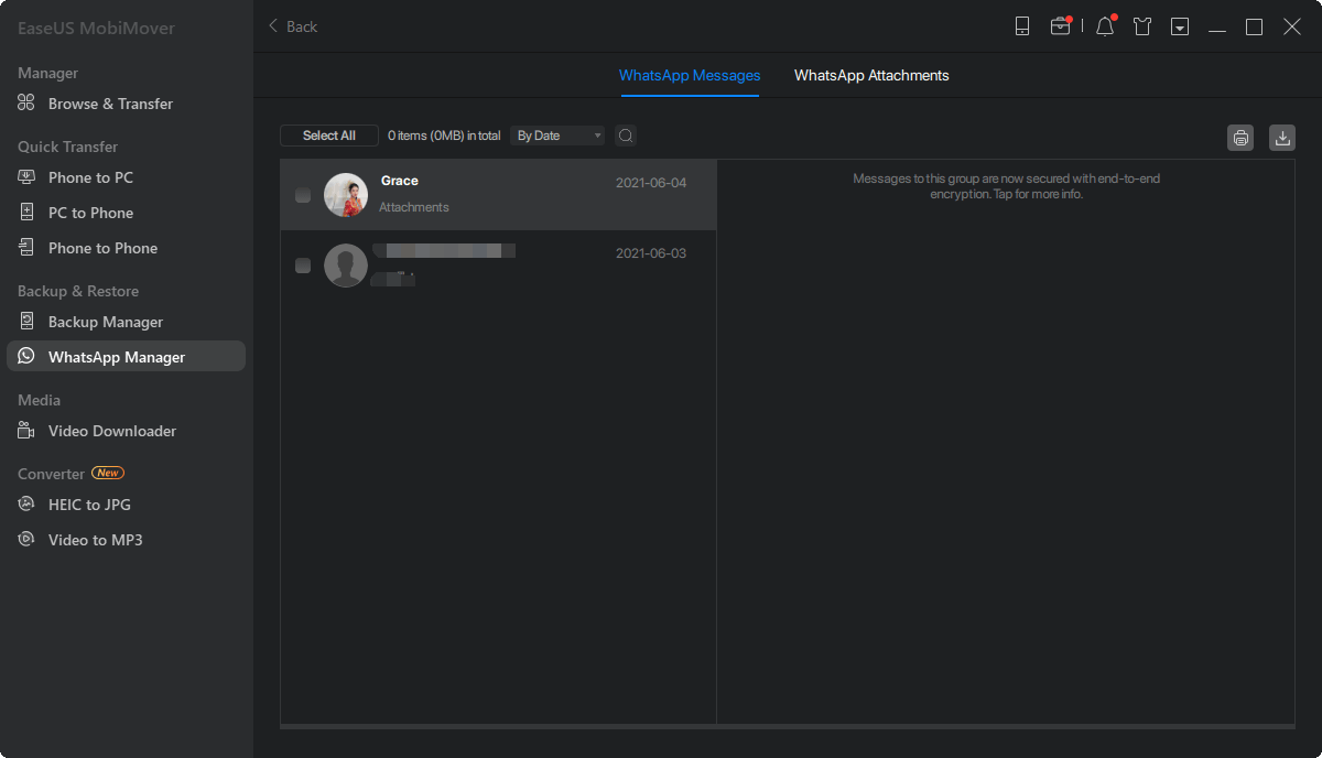 WhatsApp-berichten afdrukken