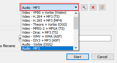 Kies het gewenste bestandsformaat