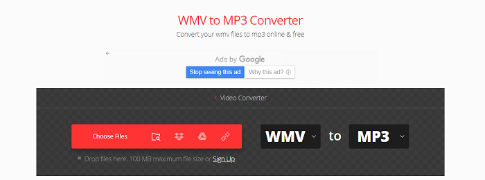 Converteer WMV naar MP3 met Convertio