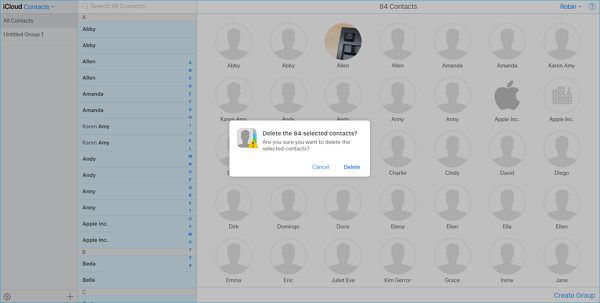Hoe alle contacten van iPad te verwijderen via iCloud