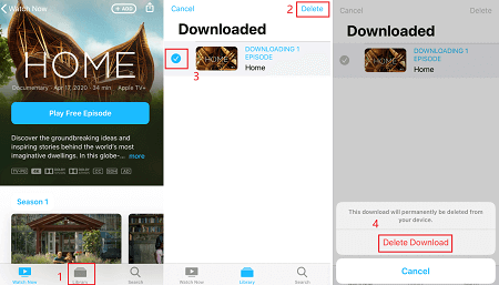 Video of film verwijderen uit de app Video's
