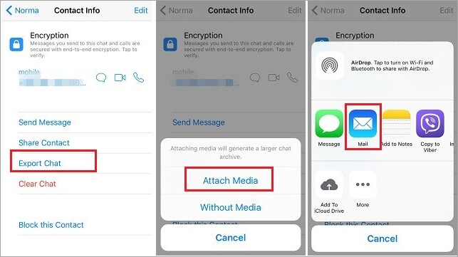 Hoe WhatsApp via e-mail naar een nieuwe iPhone te verplaatsen