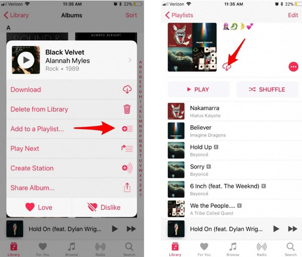 Muziek toevoegen aan de iPhone vanuit Apple Music