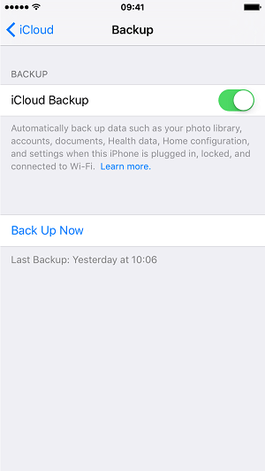 Een back-up maken van de iPhone met iCloud