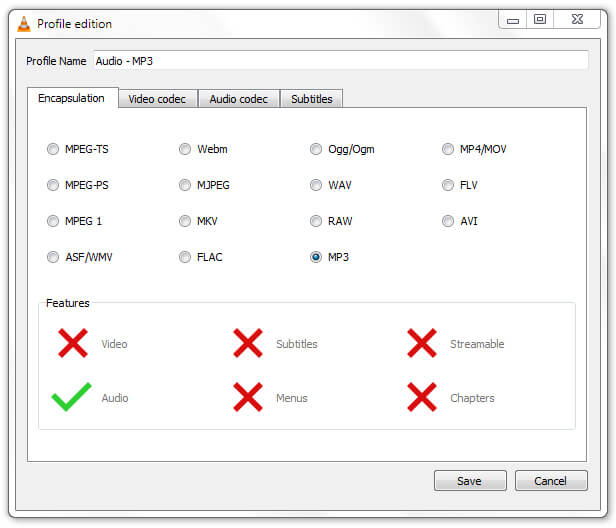 Rip video naar MP4 via VLC