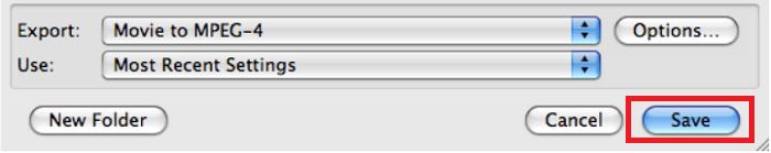 Bewaar geconverteerde video's op Mac