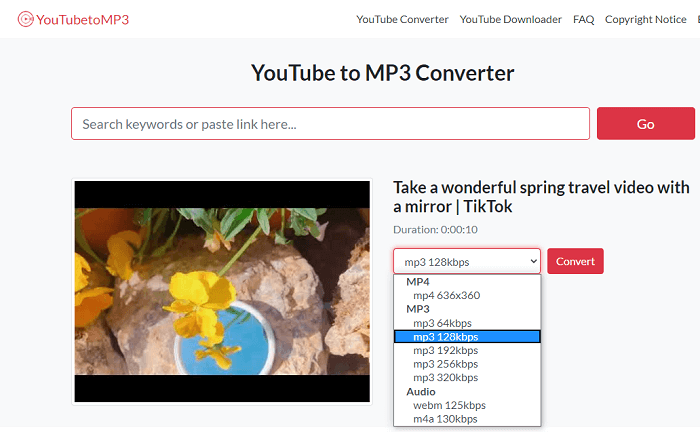 Rip audio van YouTube met online tool