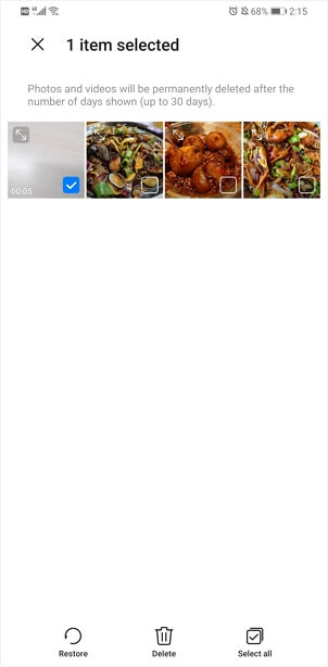 Hoe verwijderde video's van een Android-telefoon te herstellen via Onlangs verwijderd