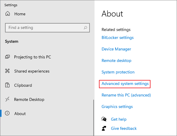 Geavanceerde systeeminstellingen