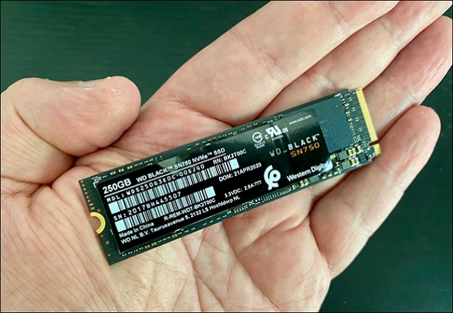 een m2 nvme drive door western digital