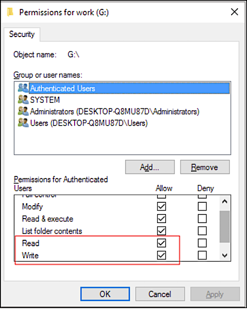 alleen-lezen toestemming wijzigen in Windows 11