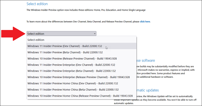 selecteer windows 11