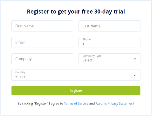 installatieproces van Acronis disk director
