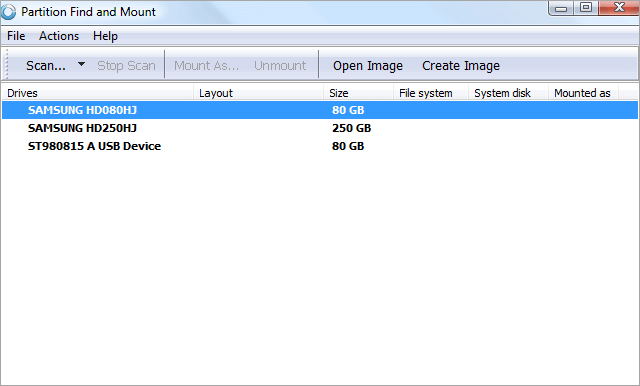 beste partitieherstelsoftware - Partition Find & Mount