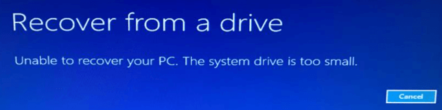 herstellen van een schijffoutbericht