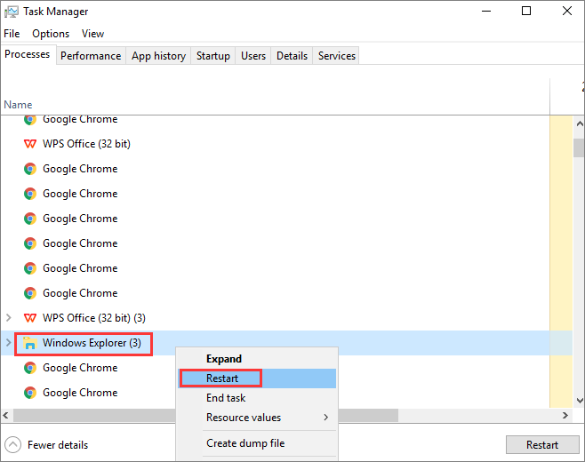 herstart windows verkenner