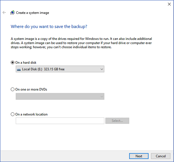 systeemkopie opslaan