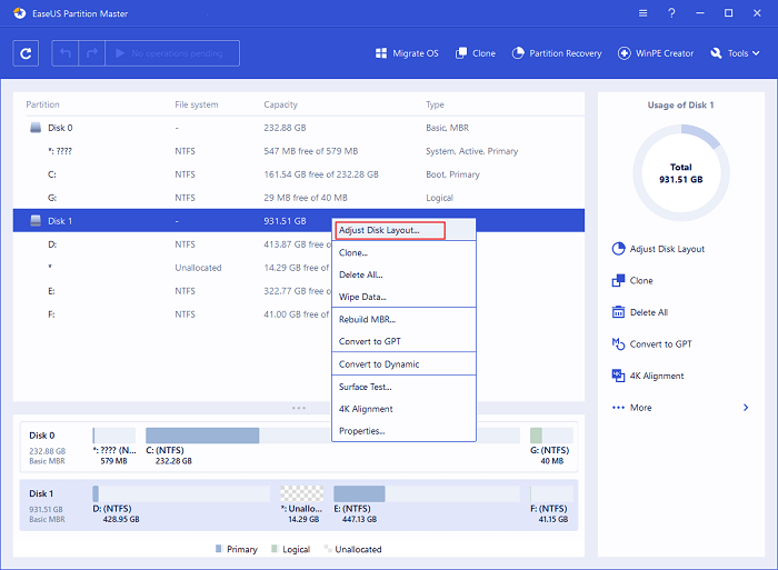 Hoe de schijflay-out aan te passen stap 1