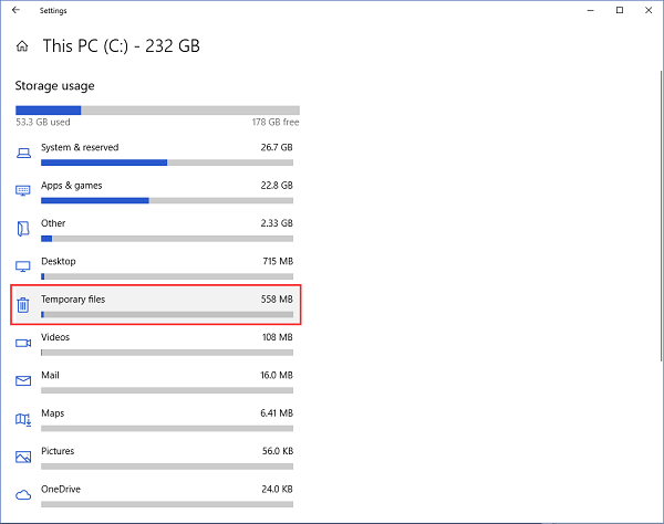 tijdelijke bestandsinstelling 2