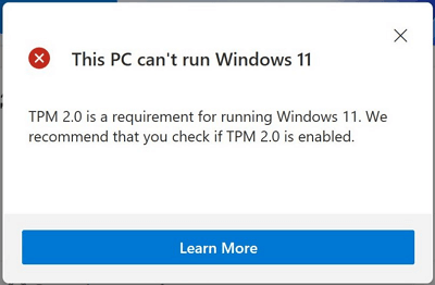 TPM 2.0 is vereist voor Windows 11