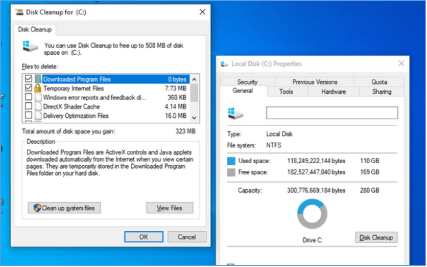 windows schijfopruiming
