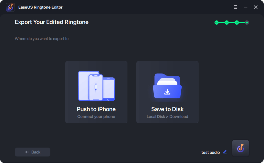 Duw de beltoon naar de iPhone - Stap 4