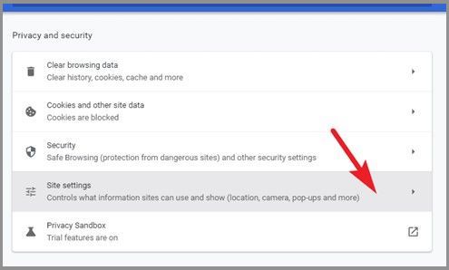 site-instellingen wijzigen