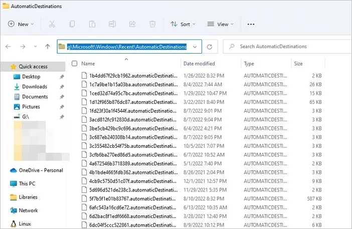 map voor snelle toegang