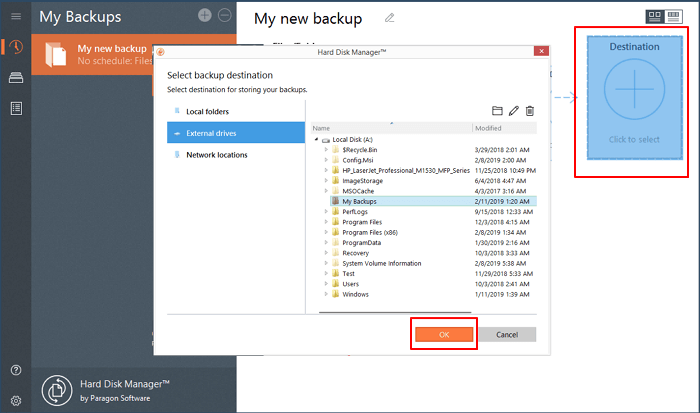 Back-up bestand naar usb