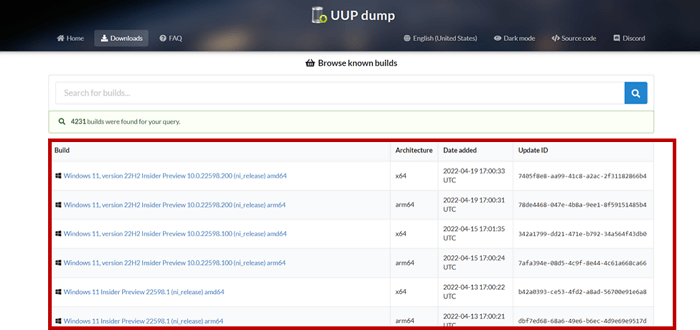 Kies Windows 11 22H2 Insider Preview Build
