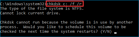 controleer de schijf om uw fout op te lossen
