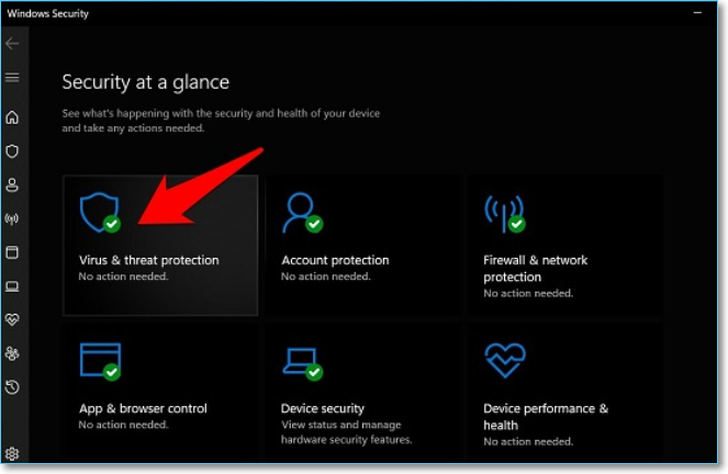 kies virus- en bedreigingsbeveiliging