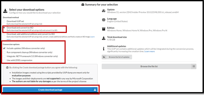 Downloadpakket maken