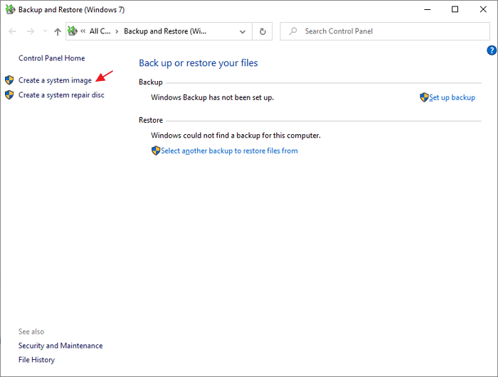 maak een systeemkopie stap 2