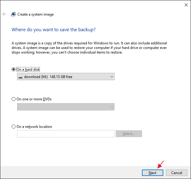 Waar de back-up op te slaan