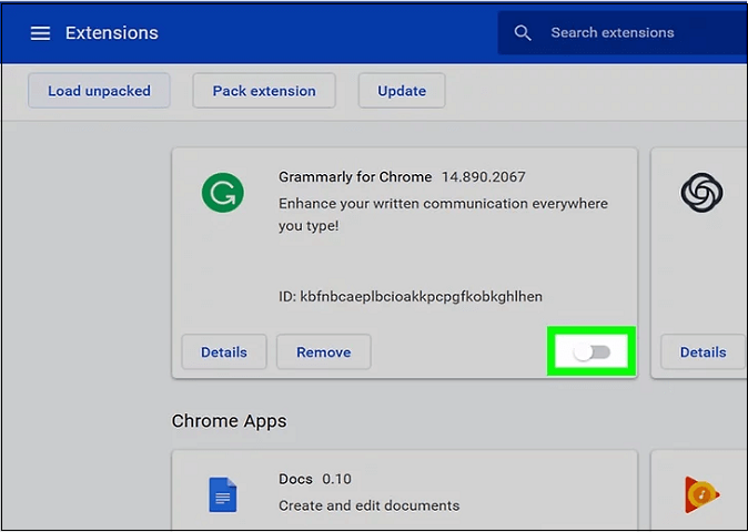 knop toevoegen uitschakelen