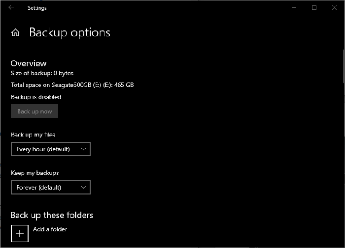 back-upschema configureren