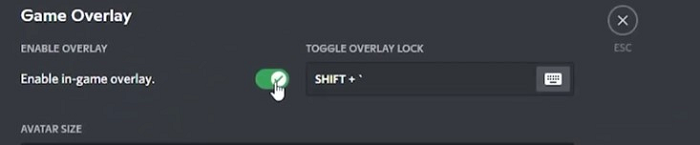 inschakelen in game-overlay