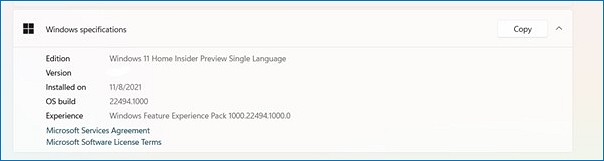 Windows-specificaties