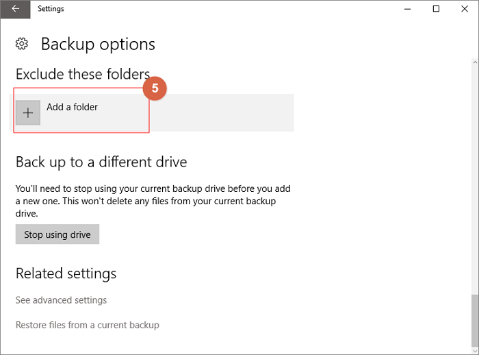 Back-up windows 10 bestands geschiedenis gebruiken stap 5