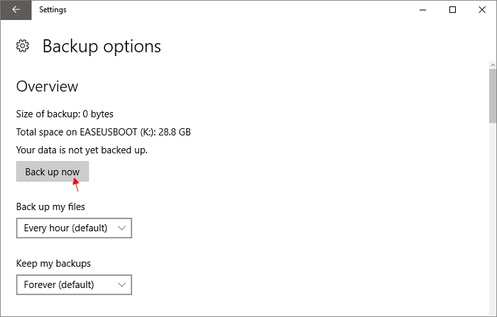 Back-up windows 10 bestands geschiedenis gebruiken stap 6