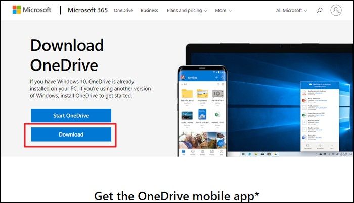 download onedrive opnieuw