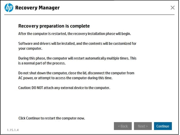 klik op de knop Doorgaan