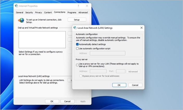 lan instellingen vensters