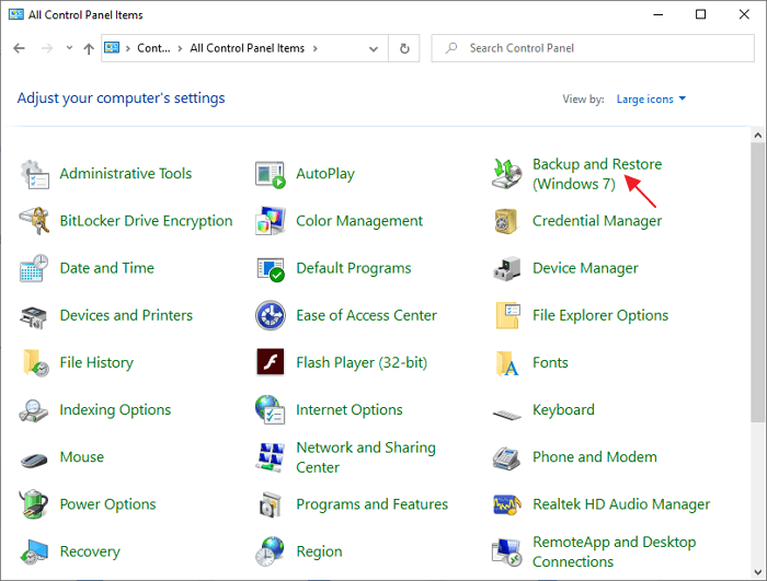 open back-up en herstel Windows 7 via het configuratiescherm
